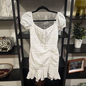 City Studio White Eyelet Mini Dress